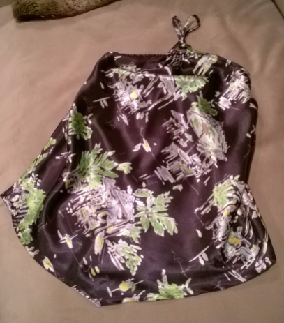 Turning an adult halter top into a toddler dress!